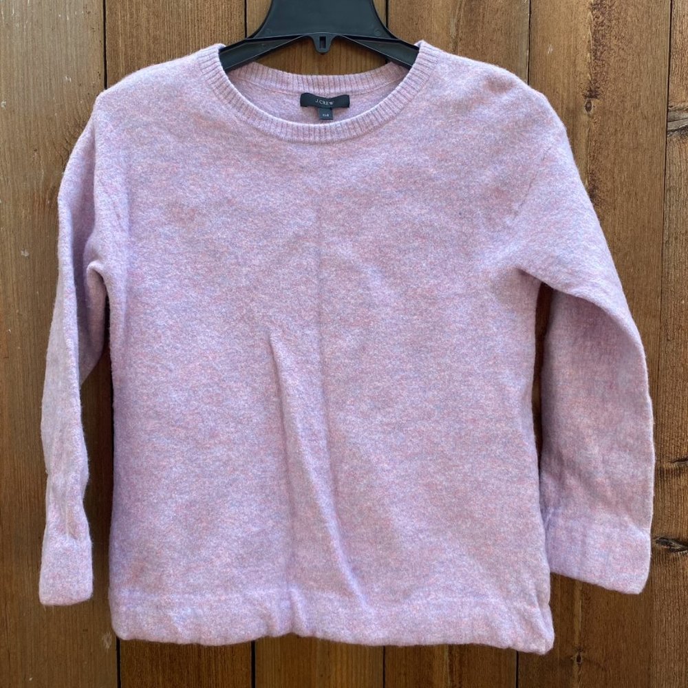 J. Crew marbled lavender pullover sweater // Merino wool // Sz XXS